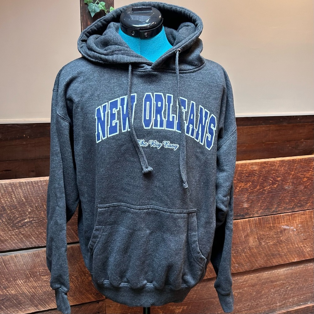 New Orleans Big Easy Hoodie - Pullover Hooded Sweatshirt - Unisex Size Large
